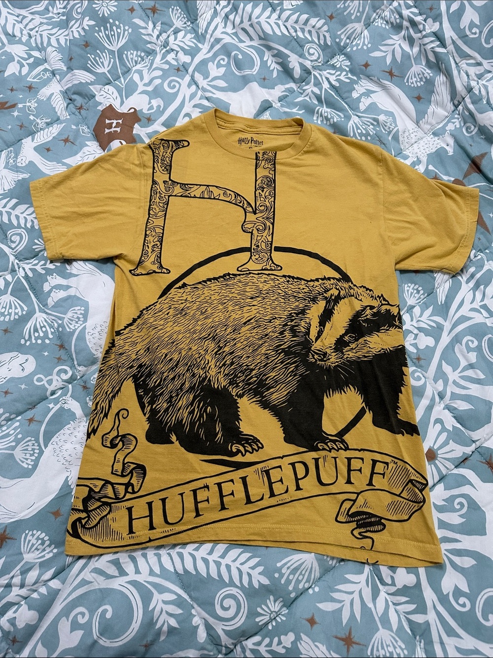 Warner Bros. Hufflepuff Yellow Graphic Tee